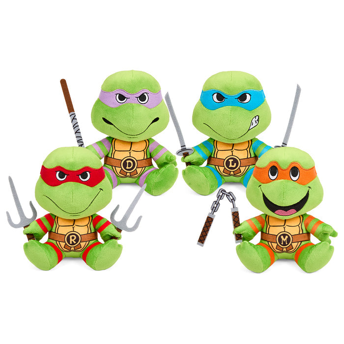 Teenage Mutant Ninja Turtles Phunny plush bundle featuring colorful plush toys of the iconic ninja turtles in dynamic poses.