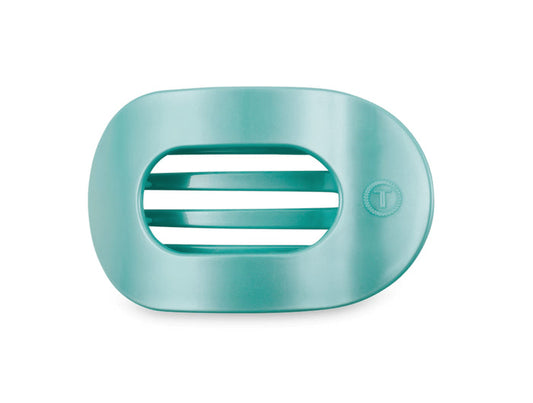 Teleties Flat Round Hair Clip Small Totally Turquoise