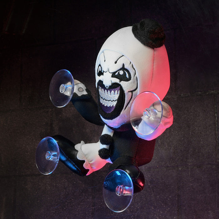Terrifier 3 Art the Clown plush window clinger by Terrifier featuring a plush clown figure for decorative window display.