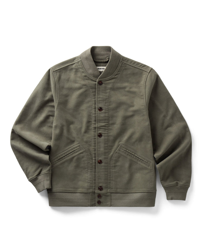 The Clark Bomber in Smoked Olive Moleskin