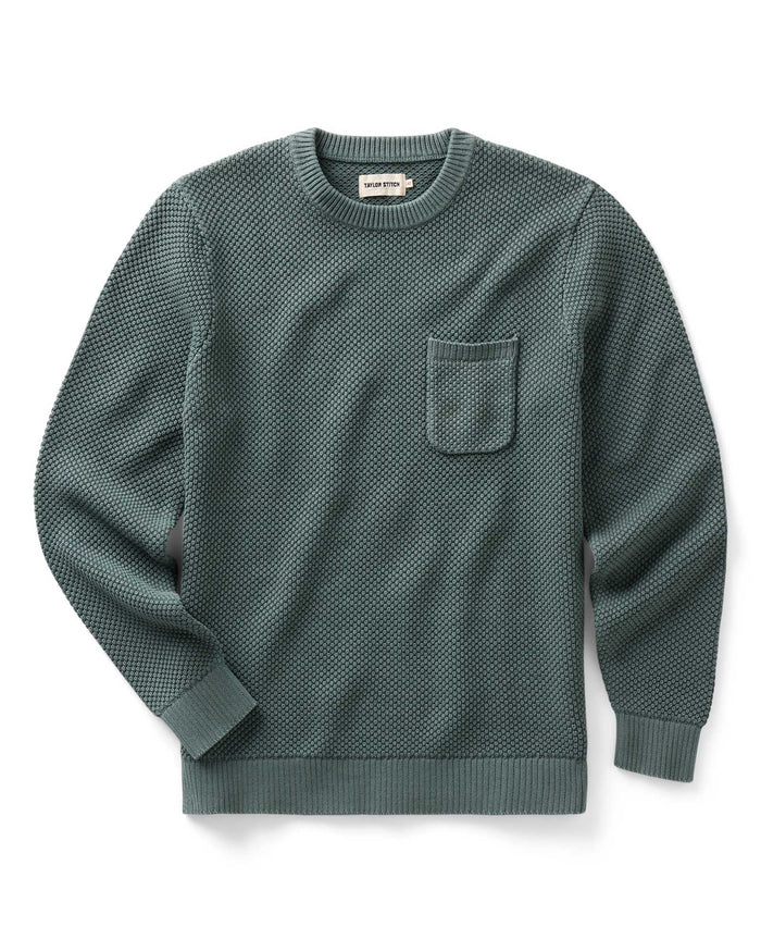 The Crawford Crew Sweater in Faded Spruce