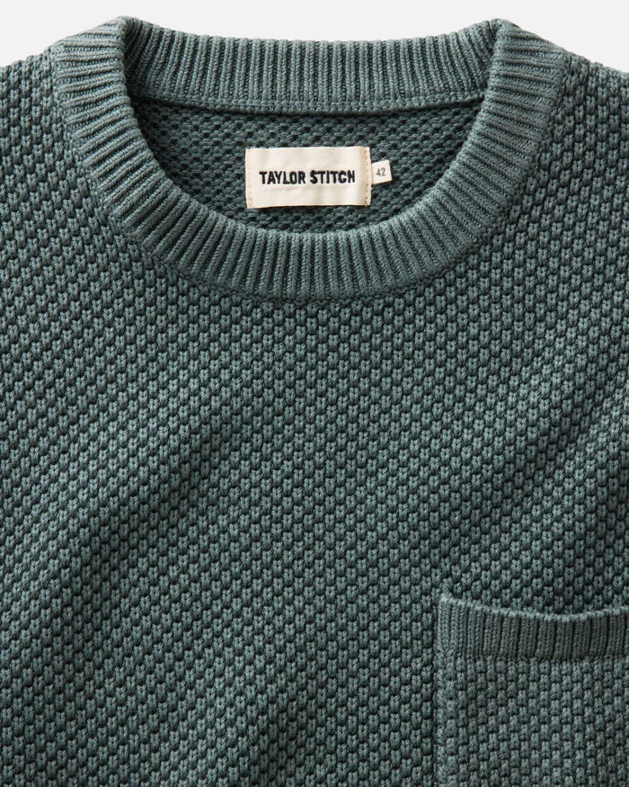 The Crawford Crew Sweater in Faded Spruce