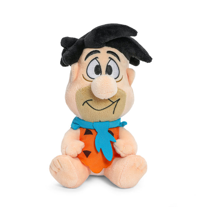 Set of four Flintstones Phunny plush toys featuring Fred, Wilma, Pebbles, and Dino from The Flintstones cartoon series.