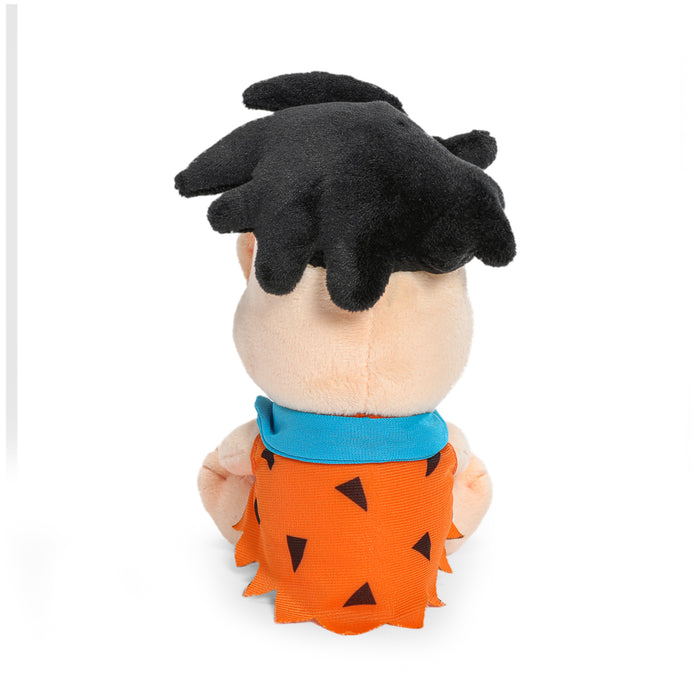 Four plush toys from The Flintstones Phunny Plush 4-Pack, featuring Fred, Wilma, Pebbles, and Dino characters.