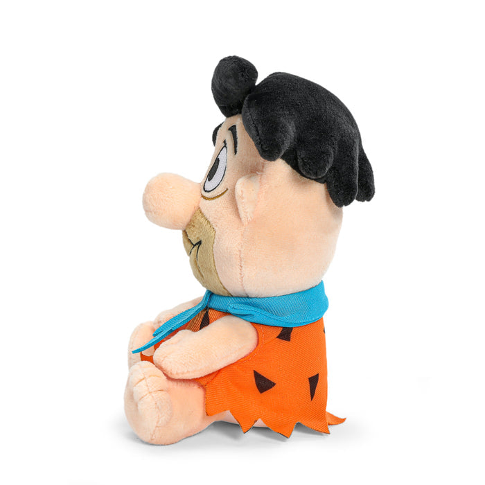 Four Flintstones Phunny plush toys featuring Fred, Wilma, Pebbles, and Dino from The Flintstones in vibrant, detailed plush form.