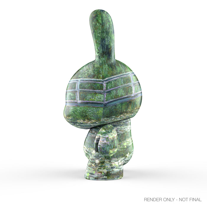 3-inch vinyl Dunny by The Met featuring Monet's Water Lilies artwork, showcasing a detailed art piece with vibrant colors.