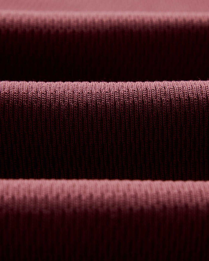 The Organic Cotton Short Sleeve Crew in Burgundy Waffle