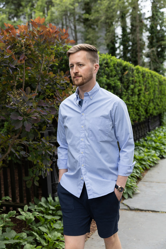The Saint James Poplin Shirt - Navy