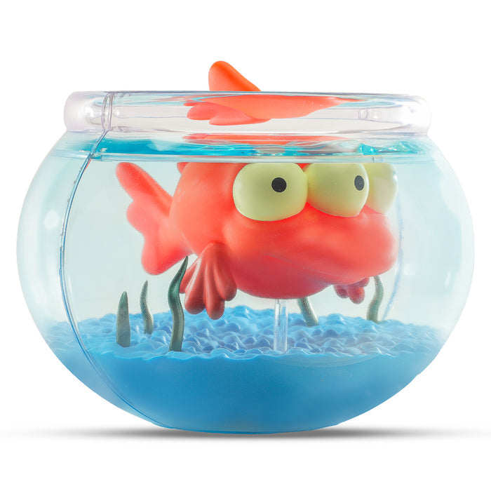 The Simpsons Blinky in Fish Bowl 5.5-inch vinyl art figure featuring the iconic cartoon fish in a clear bowl, collectible art figure.