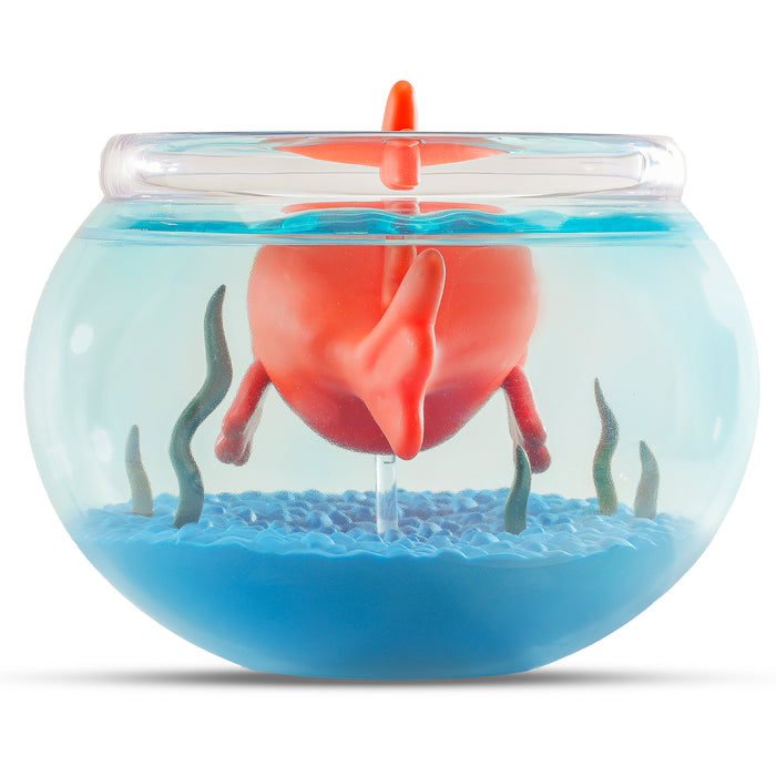 The Simpsons Blinky in Fish Bowl 5.5-inch vinyl art figure, depicting the iconic three-eyed fish from the animated series.