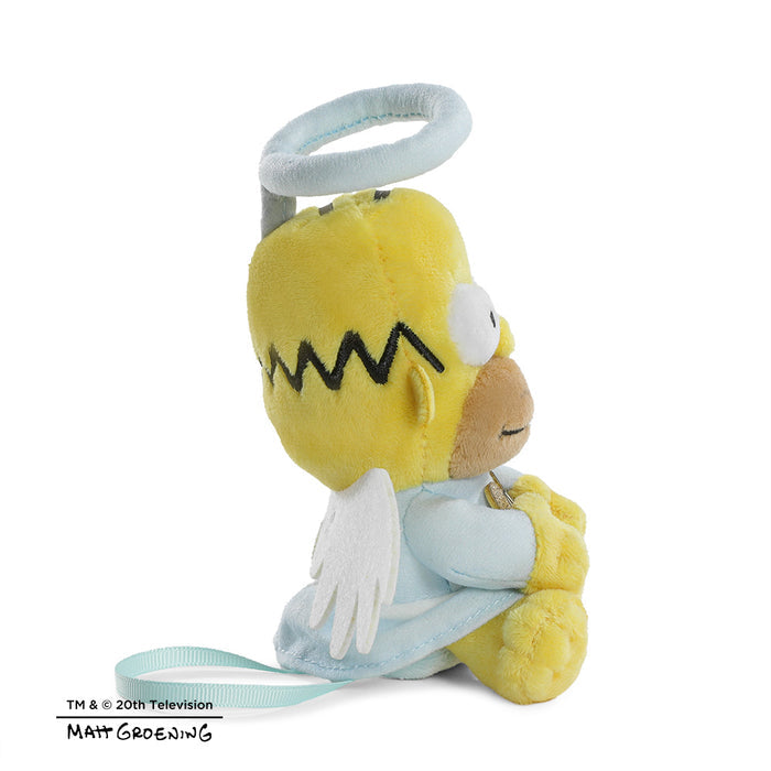Angel Homer Simpson plush shoulder Phunny toy from The Simpsons featuring Homer as an angel with wings and a halo.