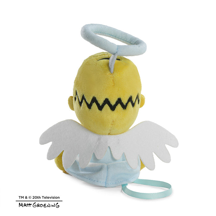 Angel Homer Simpson plush shoulder Phunny from The Simpsons featuring Homer as an angel character with detailed soft plush fabric.