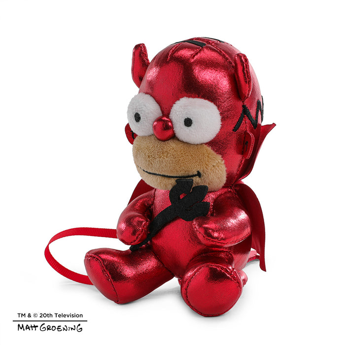 Homer Simpson devil plush shoulder Phunny toy from The Simpsons, featuring Homer with red devil horns and mischievous expression.