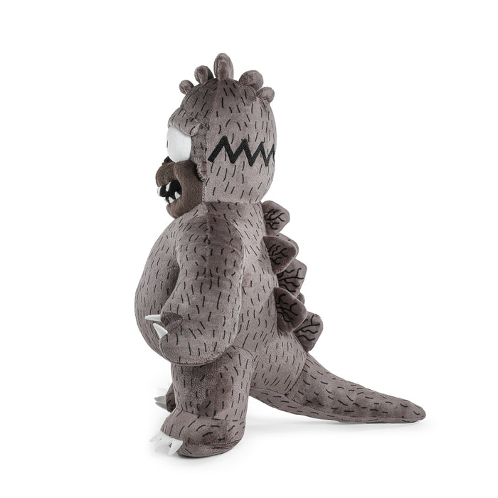 The Simpsons Homerzilla plush toy featuring Homer Simpson as a giant monster, soft fabric, and detailed character design.