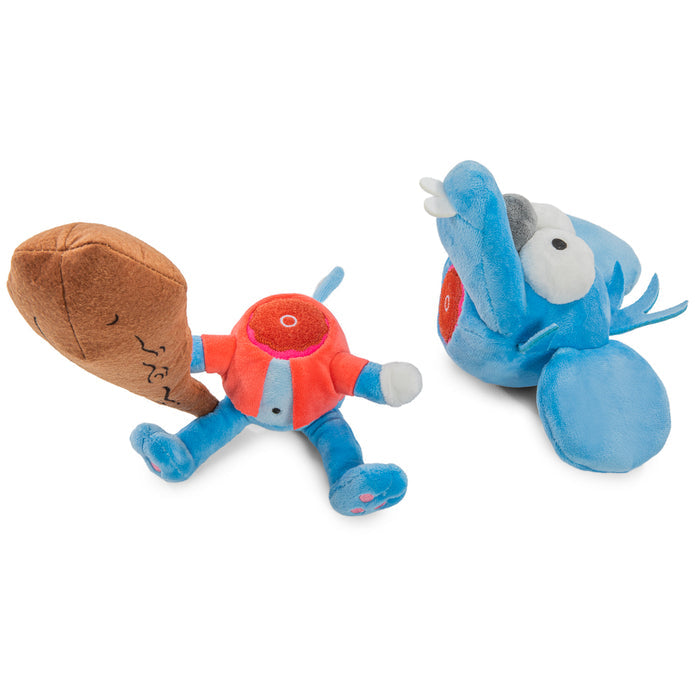Interactive Itchy and Scratchy plush bundle from The Simpsons, soft and cuddly Phunny plush toys featuring characters from the show.
