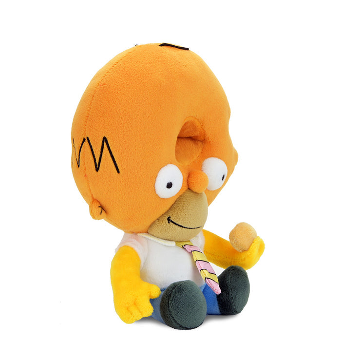 Donut Head Homer Phunny Plush from The Simpsons Treehouse of Horror, soft collectible plush featuring Homer with a donut head.