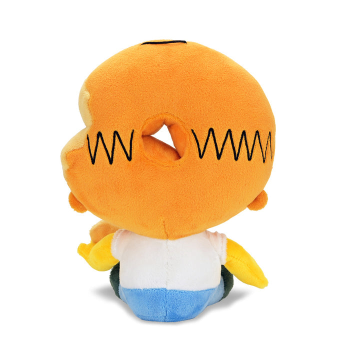 Donut Head Homer Phunny Plush from The Simpsons Treehouse of Horror, soft plush toy featuring Homer with a donut-shaped head.