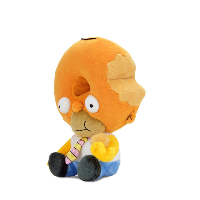 Donut Head Homer Phunny Plush from The Simpsons Treehouse of Horror, soft plush toy featuring Homer with a donut head.