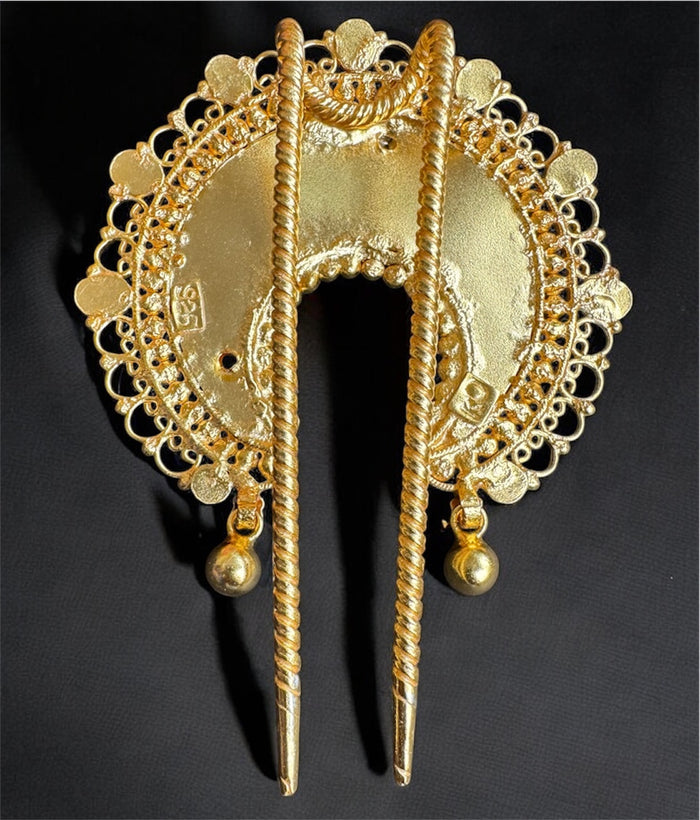 The Yuthika Nakkasi Silver Bridal Hair Pin (Multi colour)
