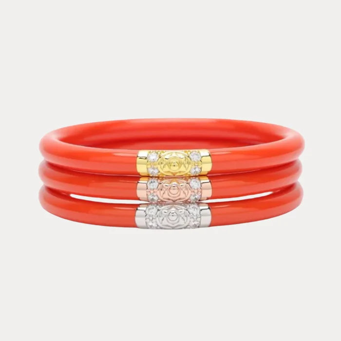 Three Kings All Weather Bangles- Coral
