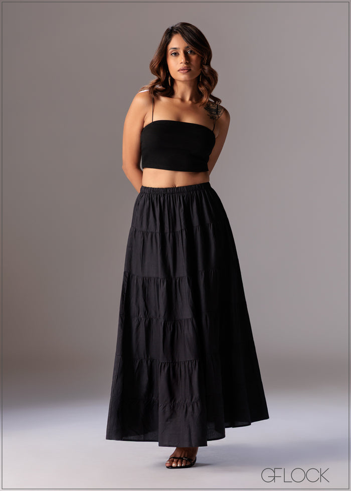 Tiered Maxi Skirt - 281225