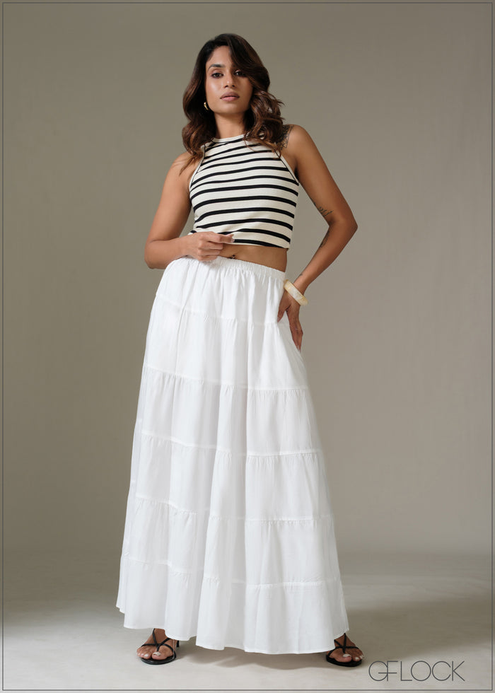 Tiered Maxi Skirt - 281225