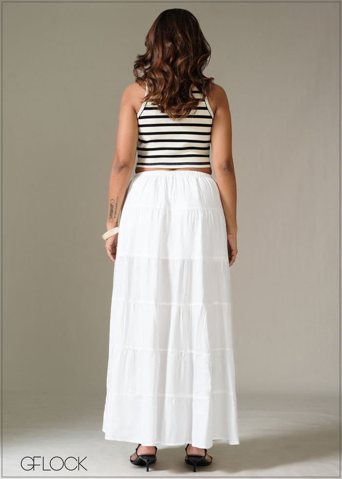 Tiered Maxi Skirt - 281225