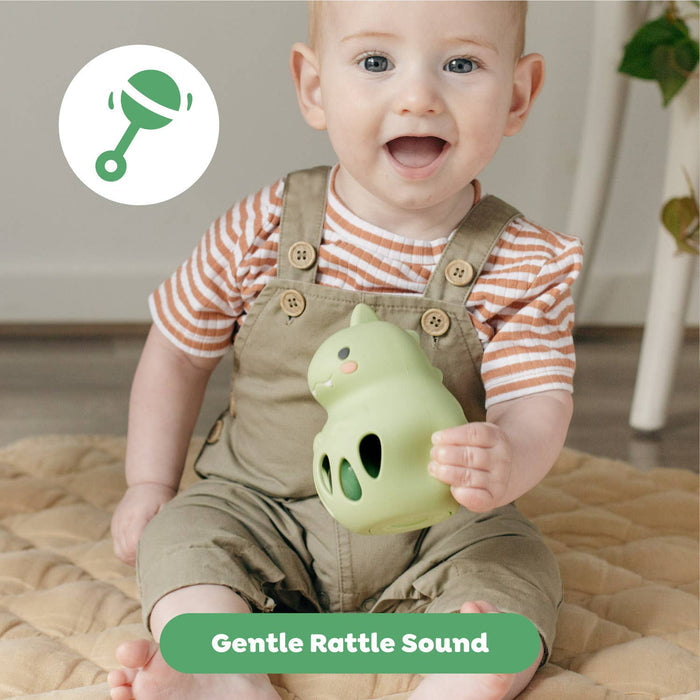 Tiger Tribe Dino Silicone Rattle