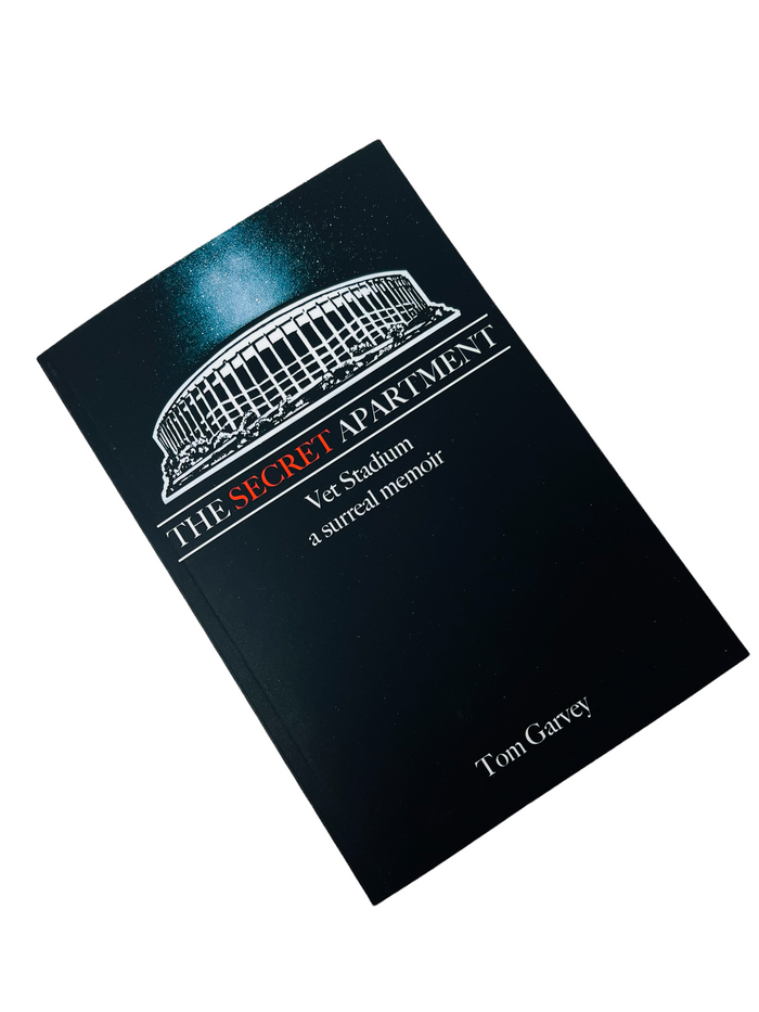 TOM GARVEY PHILADELPHIA EAGLES VETERANS STADIUM 2021 "THE SECRET APARTMENT" SIGNED PAPERBACK BOOK