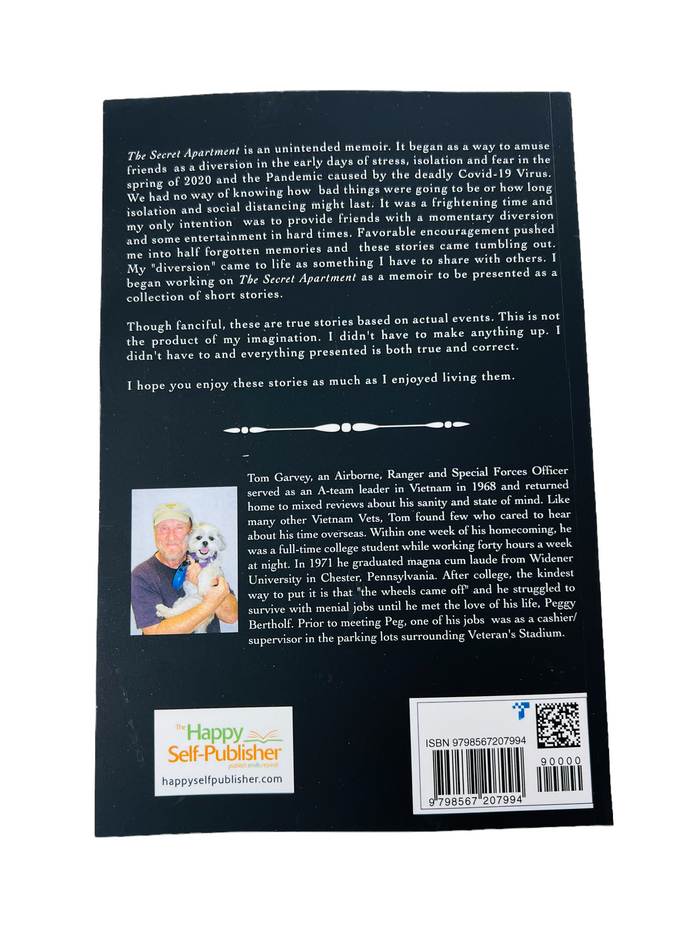 TOM GARVEY PHILADELPHIA EAGLES VETERANS STADIUM 2021 "THE SECRET APARTMENT" SIGNED PAPERBACK BOOK