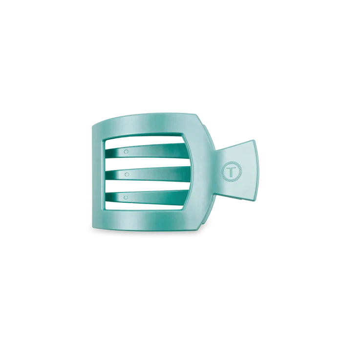 Totally Turquoise Small Flat Square Hair Clip