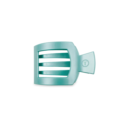 Totally Turquoise Small Flat Square Hair Clip