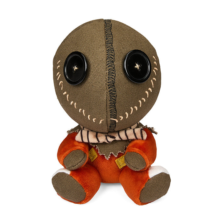 Trick 'r Treat Sam Phunny plush by Kidrobot, 7.5-inch soft plush toy featuring the iconic character from Trick 'r Treat.