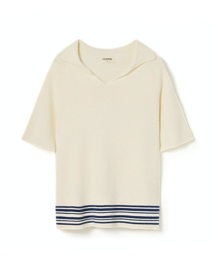 Tricot viscose polo sweater image 0