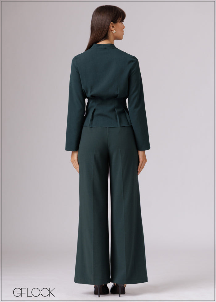 Trim Detailed Long Sleeved Top - 080526