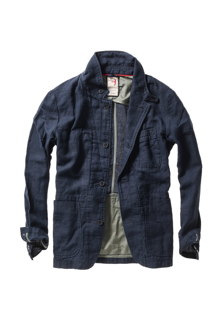 Tropical Trap Blazer - Dark Navy Hopsack