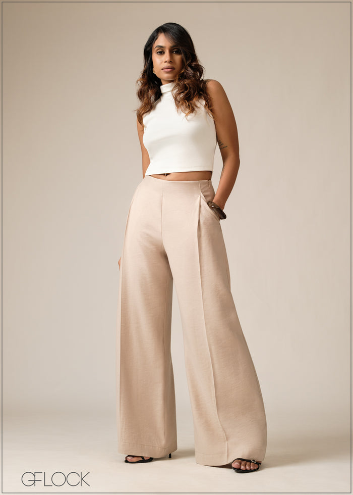Turtle Neck Crop Top - 300626