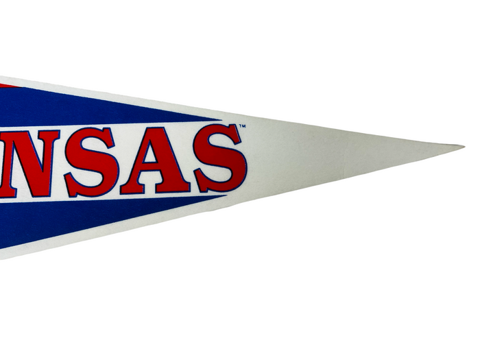 UNIVERSITY OF KANSAS JAYHAWKS VINTAGE 1990'S NCAA PENNANT