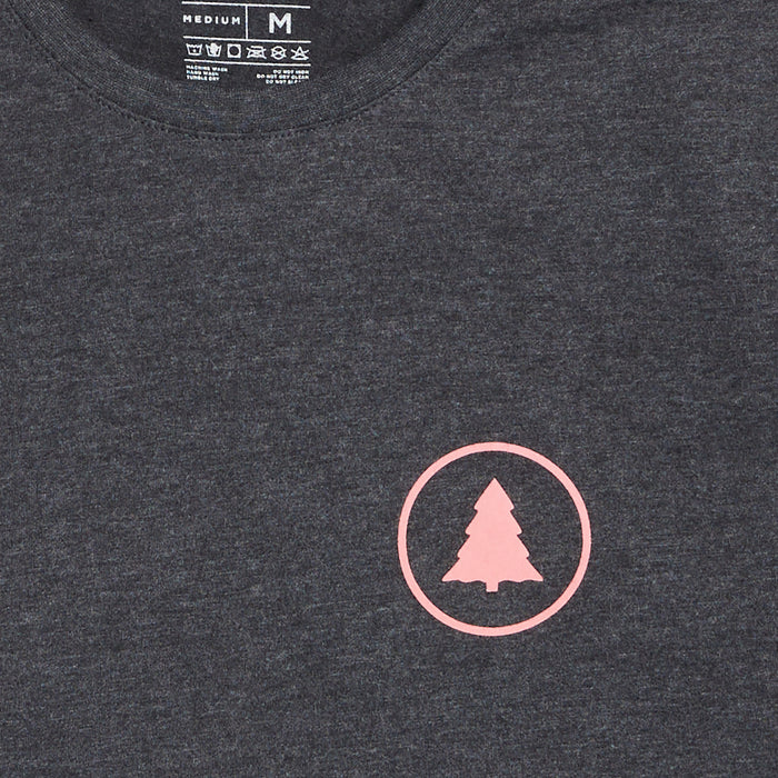 Upstate & Chill® Logo Sleeve T - Heather Charcoal