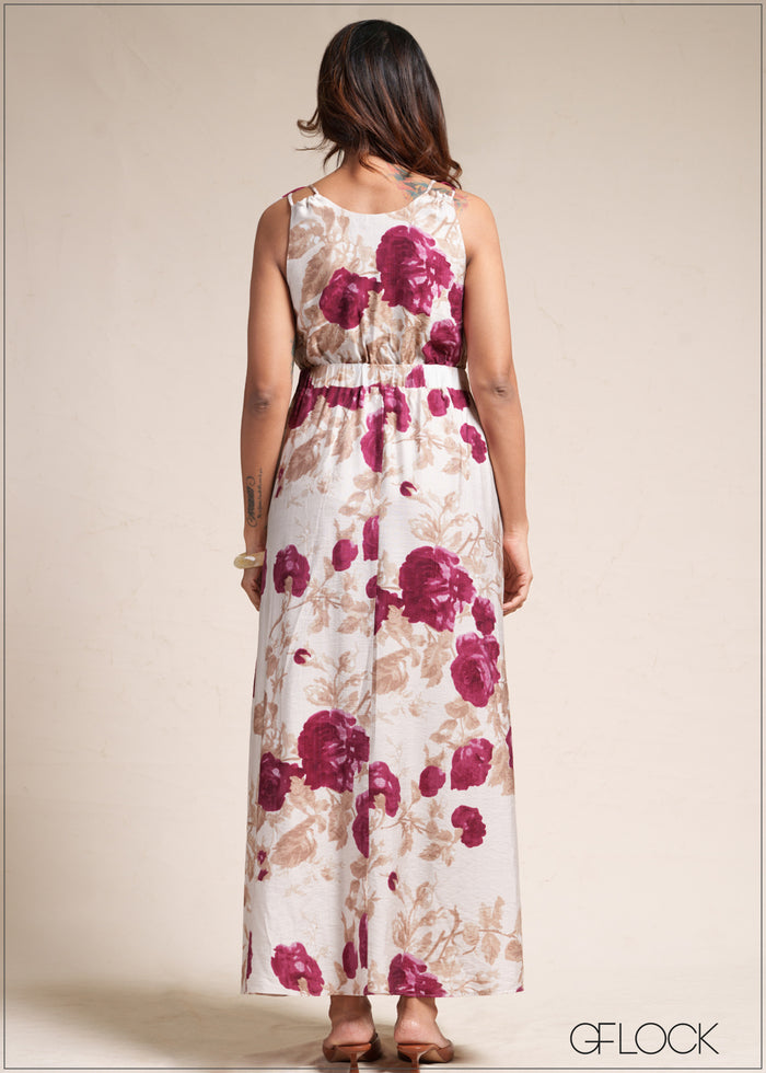 V-Neck Maxi Dress - 110526