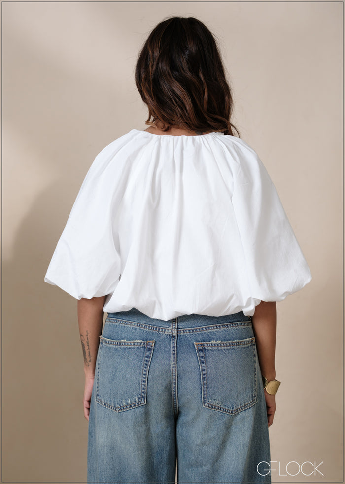 V-Neck Tie Top - 220826