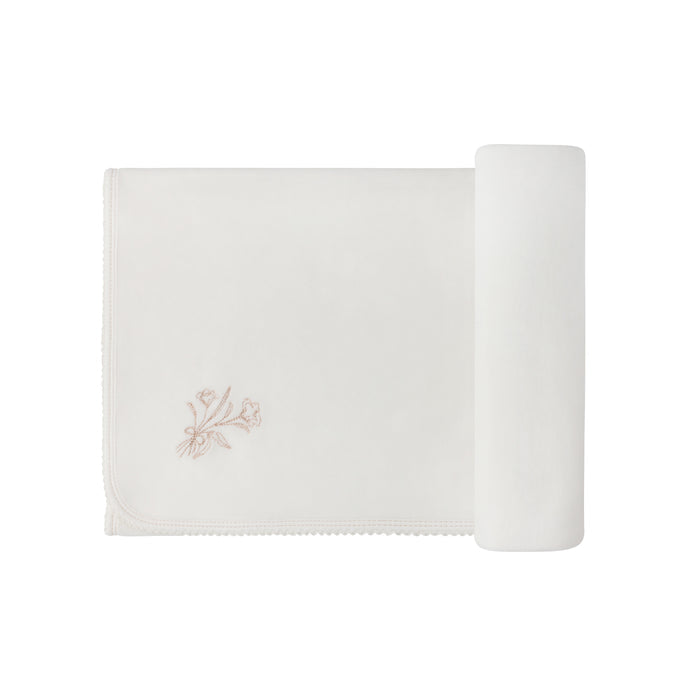 Velour Center Floral Collection - Blanket