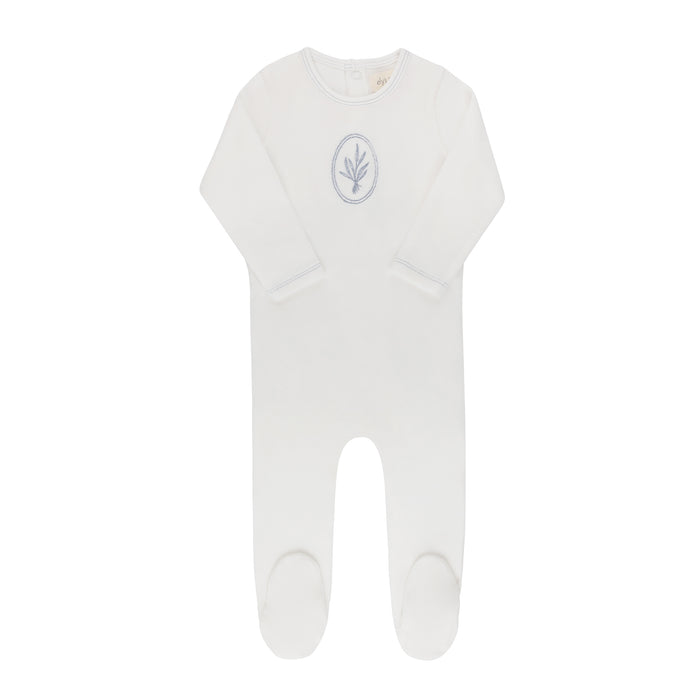 Velour Center Floral Collection - Footie