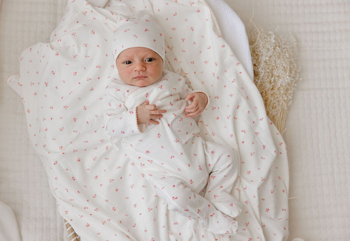 Velour Cluster Flower & Leaf Collection - Cotton Bib