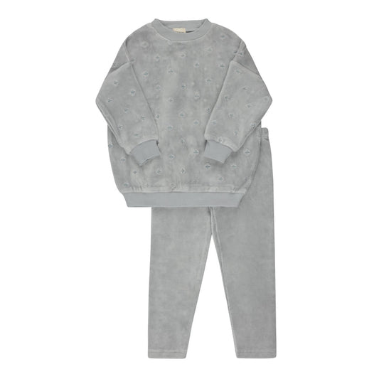 Velour Embroidered Floral Collection - Lounge Set