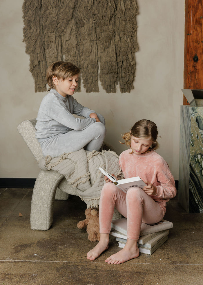 Velour Embroidered Floral Collection - Lounge Set