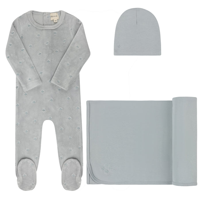 Velour Embroidered Floral Collection - Take Me Home Set