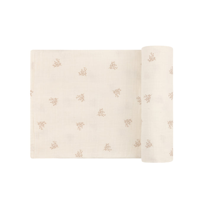 Velour Leaf Pattern Collection - Muslin Swaddle