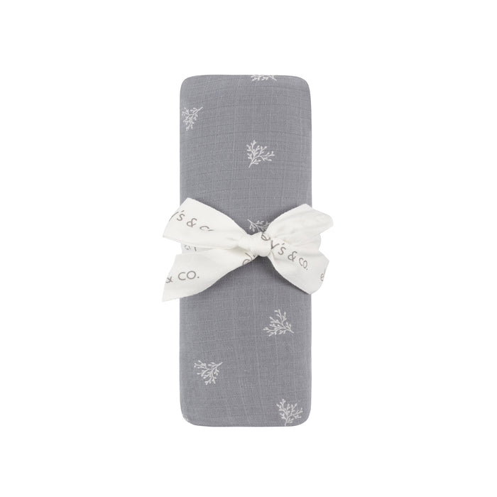 Velour Leaf Pattern Collection - Muslin Swaddle