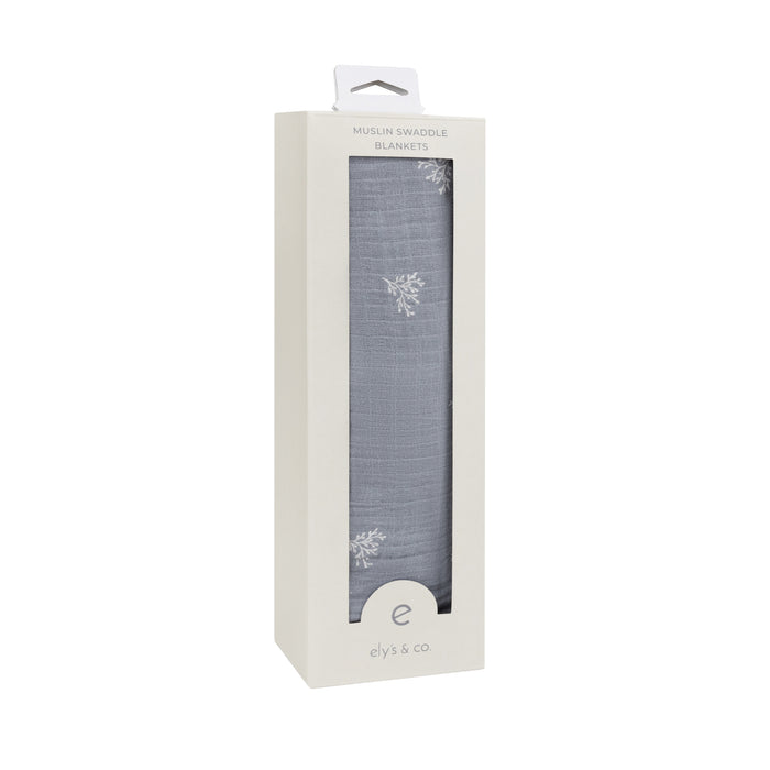 Velour Leaf Pattern Collection - Muslin Swaddle